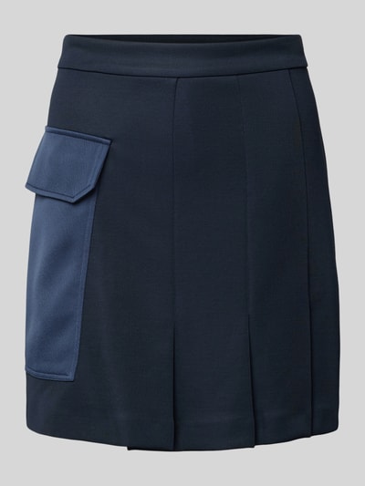 MAX&Co. Spódnica mini z kontrafałdami model 'JAGO' Ciemnoniebieski 2
