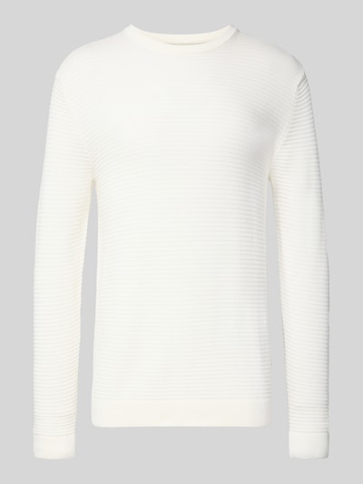 Jack & Jones Strickpullover mit Rundhalsausschnitt Modell 'OTTO' Offwhite 2
