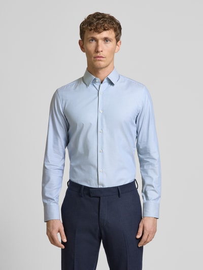 BOSS Slim Fit Business-Hemd mit Kentkragen Modell 'Hank' Bleu 4