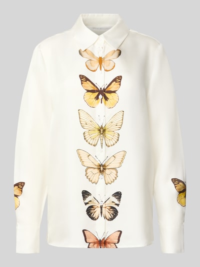 Herzensangelegenheit Hemdbluse aus reiner Seide Offwhite 2