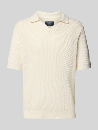 MCNEAL Regular Fit Strickpolo mit Strukturmuster Ecru 2