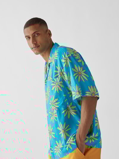 Jacquemus Freizeithemd mit floralem Allover-Muster Türkis 3