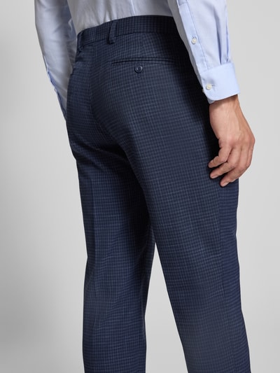 Christian Berg Men Regular Fit Anzughose mit Bügelfalten Blau 3