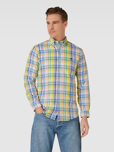 Polo Ralph Lauren Custom Fit Freizeithemd mit Tartan-Karo GELB 4