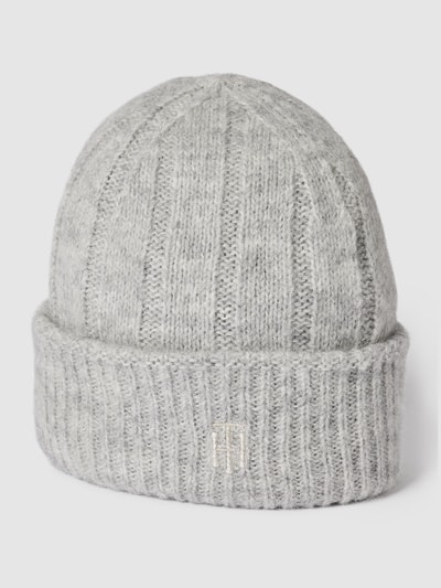 Tommy Hilfiger Czapka beanie z wyhaftowanym logo model ‘TIMELESS’ Jasnoszary 1