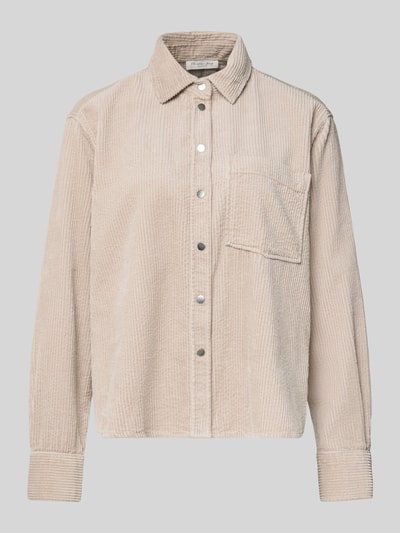Christian Berg Woman Relaxed Fit Hemdbluse in Cord-Optik Sand 2