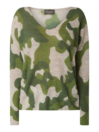 Princess Goes Hollywood Pullover met camouflagemotief, model 'Salvia' Groen - 2
