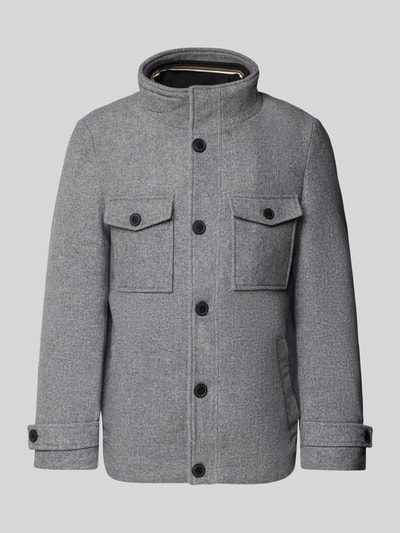 Christian Berg Men Regular Fit Jacke mit Woll-Anteil Mittelgrau Melange 2