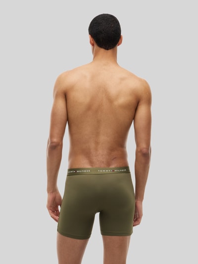 Tommy Hilfiger Pants mit Logo-Bund Modell '3P BOXER BRIEF' Oliv 5