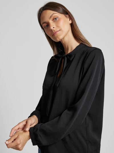 Marc Cain Blouse met strik en volant Zwart - 3