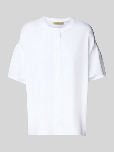 Smith and Soul Relaxed Fit Bluse mit Rundhalsausschnitt und 1/2-Arm Weiss 2