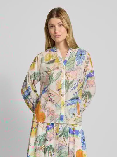 Smith and Soul Regular fit overhemdblouse met tuniekkraag en 3/4-mouwen Wit - 4