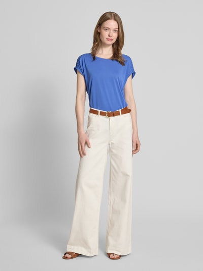 Christian Berg Woman T-shirt z prążkowanym okrągłym dekoltem Niebieski 1