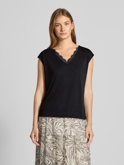 Pieces Loose fit T-shirt met kant, model 'KAMALA'  - 4