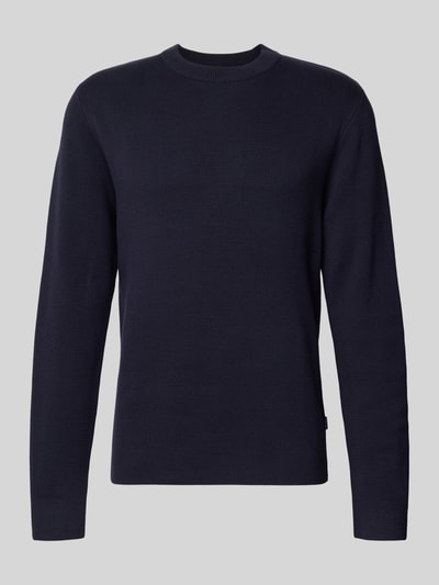 Jack & Jones Premium Strickpullover mit Rundhalsausschnitt Modell 'MILANO' Dunkelblau 2