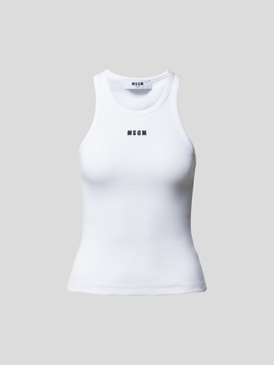 MSGM Tanktop in Ripp-Optik Weiss 2