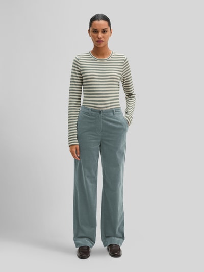 Marc O'Polo Straight Fit Cordhose aus Baumwoll-Mix Modell 'LANDE WIDE' Aqua 1