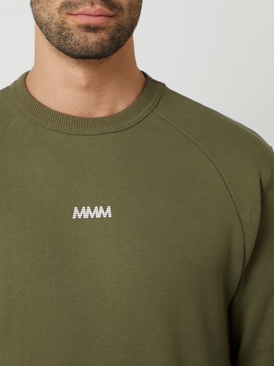 Matinique Sweatshirt aus Baumwollmischung Modell 'Logo' Oliv 3