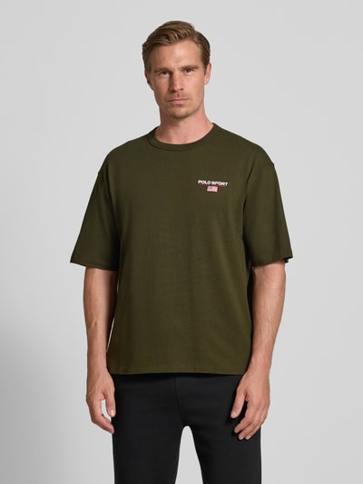 Polo Ralph Lauren T-shirt met labelstitching Olijfgroen - 4
