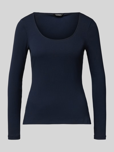 Lauren Ralph Lauren Longsleeve in Ripp-Optik Modell 'CHITRA' Dunkelblau 2