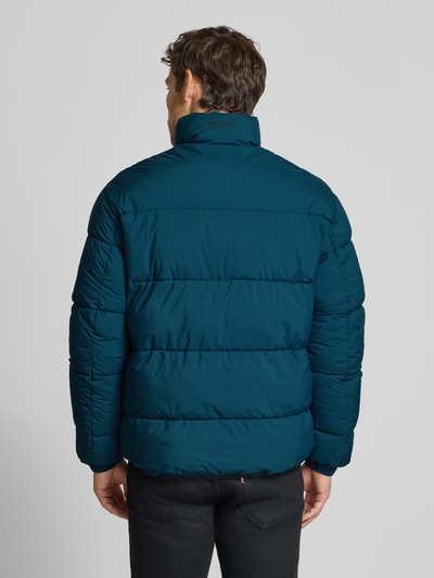 Tom Tailor Denim Regular fit gewatteerd jack met opstaande kraag Donkergroen - 5