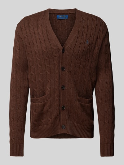 Polo Ralph Lauren Cardigan mit Zopfmuster Camel 1