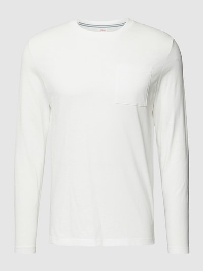 s.Oliver RED LABEL Longsleeve mit Brusttasche Weiss 2