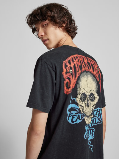 Superdry T-shirt z okrągłym dekoltem Czarny 3