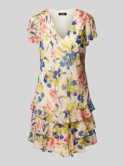 Lauren Ralph Lauren Knielanges Kleid mit Volants Modell 'RACHNA' Gelb 2