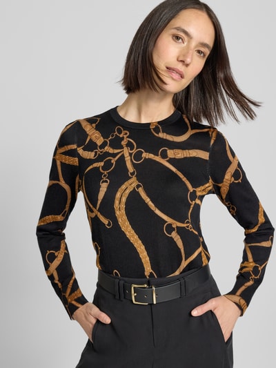 Lauren Ralph Lauren Strickpullover mit Rundhalsausschnitt Modell 'SHAVONNE' Black 3