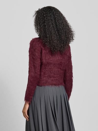 Guess Strickjacke aus Effektgarn Modell 'TOMIKO' Bordeaux 5