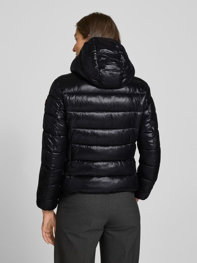 SAVE THE DUCK Gewatteerd jack met ritszakken, model 'COSMARY' Zwart - 5