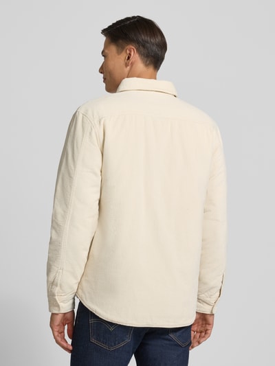 Lacoste Oversized Hemdjacke in Cord-Optik Offwhite 5