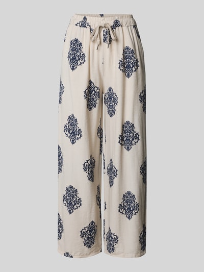 ZABAIONE Stoffen broek met elastische band Beige - 2