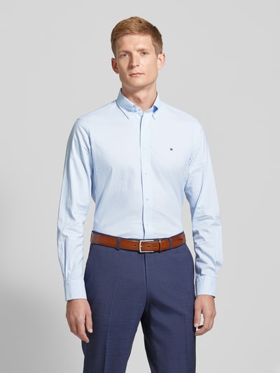 Tommy Hilfiger Slim Fit Business-Hemd mit Button-Down-Kragen Modell 'Henry' Bleu 4