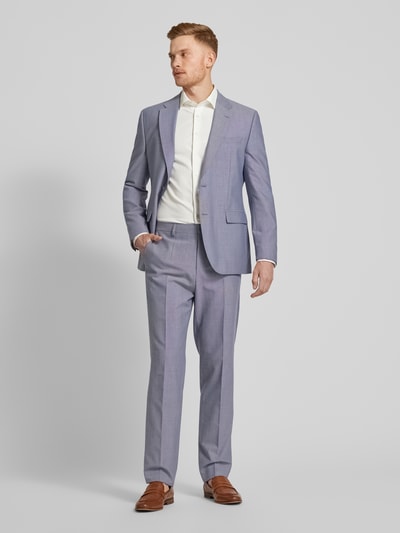 BOSS Regular fit pantalon met persplooien, model 'Leon' Bleu - 1