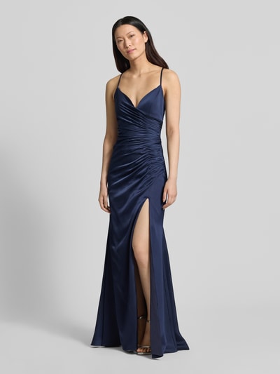 Mascara Abendkleid mit rückseitiger Schnürung Marine 1