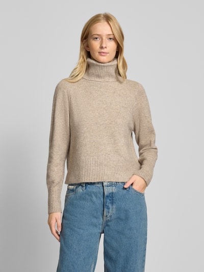 Noisy May Strickpullover mit Rollkragen Modell 'FRIVA' Sand Melange 4