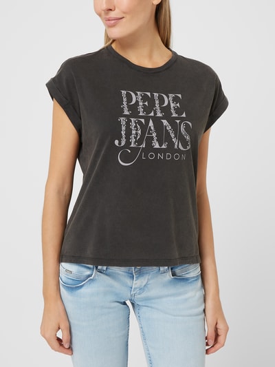 Pepe Jeans T-Shirt aus Baumwolle Modell 'Linda' Black 4