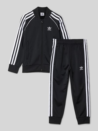 adidas Originals Trainingsanzug mit Label-Stitching und Eingrifftaschen Black 1