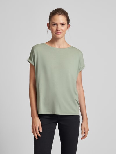 QS T-shirt met labeldetail Lichtgroen - 4