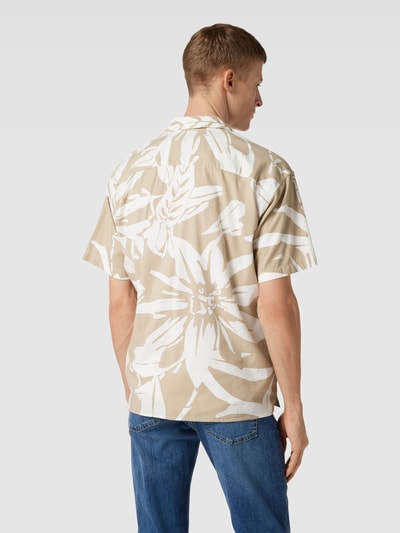 Jack & Jones Premium Vrijetijdsoverhemd met all-over motief, model 'TROPIC' Zand - 5