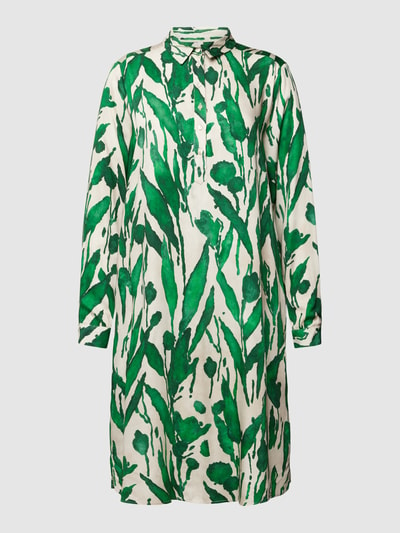 Milano Italy Blusenkleid aus Viskose mit Allover-Muster Gruen 2