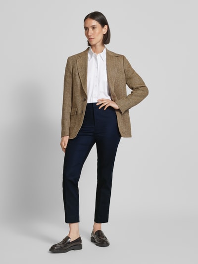 Lauren Ralph Lauren Spodnie o kroju straight fit z mieszanki bawełny Granatowy 1