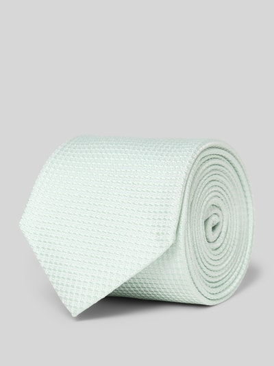 OLYMP Zijden stropdas met structuurmotief Groen - 1