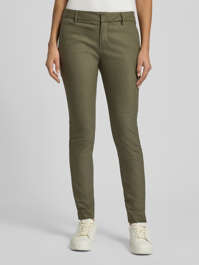 MOS MOSH Stoffen broek met achterzakken, model 'Abbey' Olijfgroen - 4