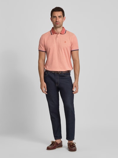 MCNEAL Poloshirt met labelstitching Terracotta - 1