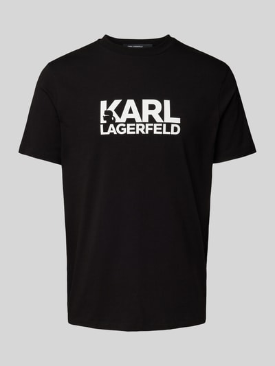 Karl Lagerfeld T-Shirt mit Label-Print Black 2