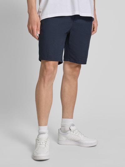 Only & Sons Shorts aus Baumwoll-Leinen-Mix Modell 'LINUS' Dunkelblau 4