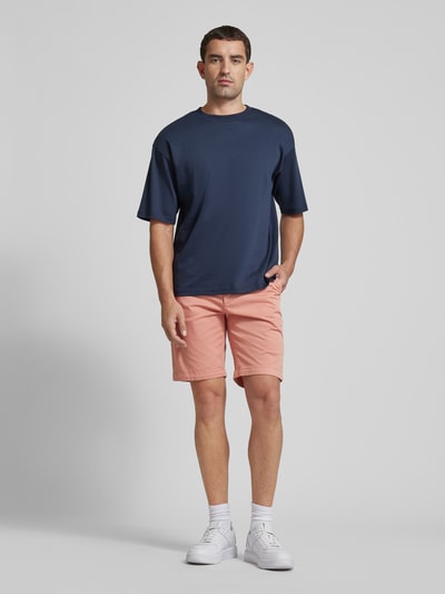 BOSS Orange Korte slim fit chino met riemlussen Roze - 1